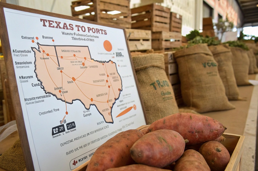When and from where did sweet potatoes come to the United States
