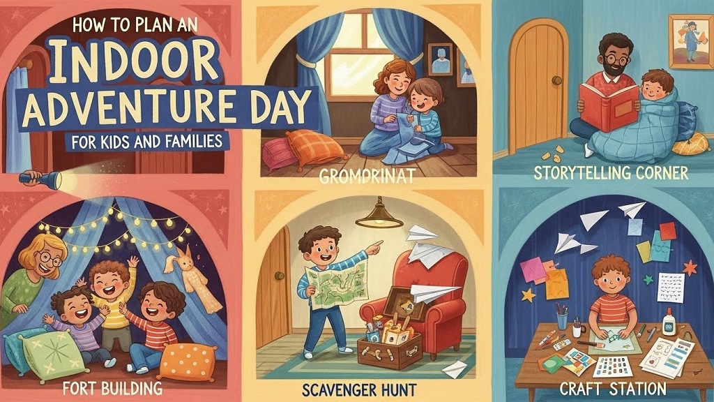 How often should families plan an indoor adventure day
